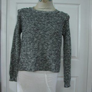 Black Ash Corset Sleeve Sweater Scoop Bottom